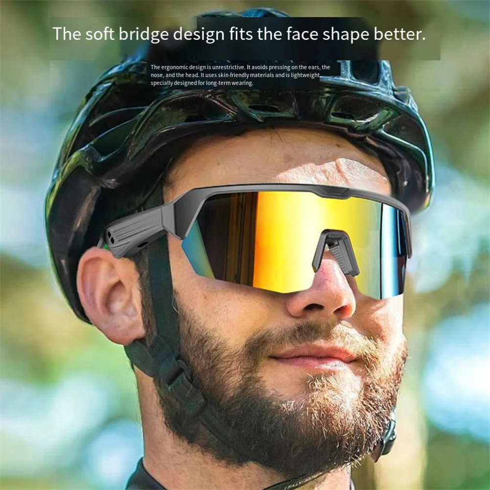 

Wireless Bluetooth 5.3 Smart Glasses Touch& Voice Assistant Built-In Microphone Speaker Compatible Sunglasses Glasses B