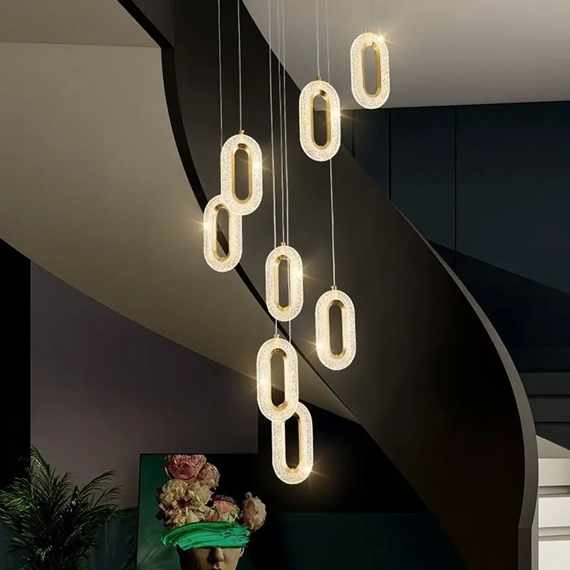 Modern LED Pendant Lights Acrylic Hanging Ceiling lamp Chandelier for Home Decor Living Room Stairs Bedroom Kitchen Bathroom