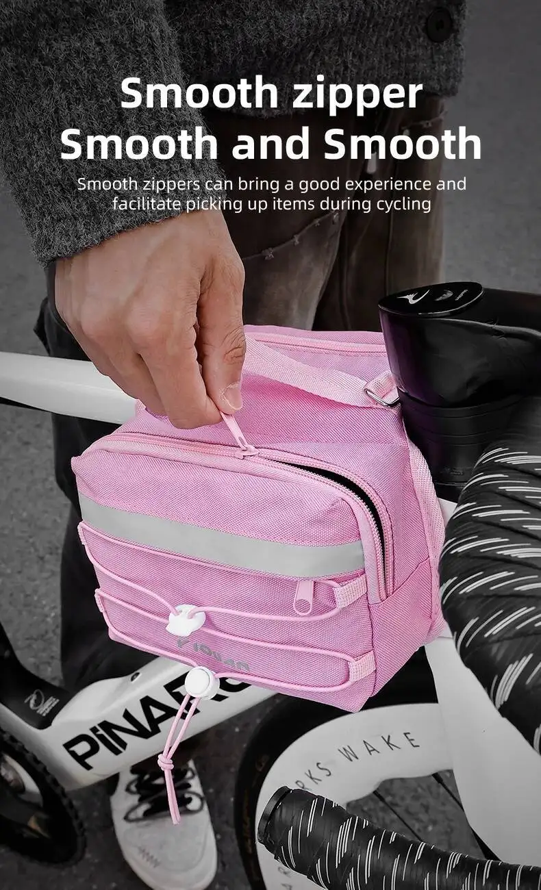 ESLNF Fahrradrahmentasche MTB mit oberer Gepäckträgertasche, reflektierender Streifen, mehrfarbig, für Fahrrad, wasserdicht, Rennrad – Detail 9