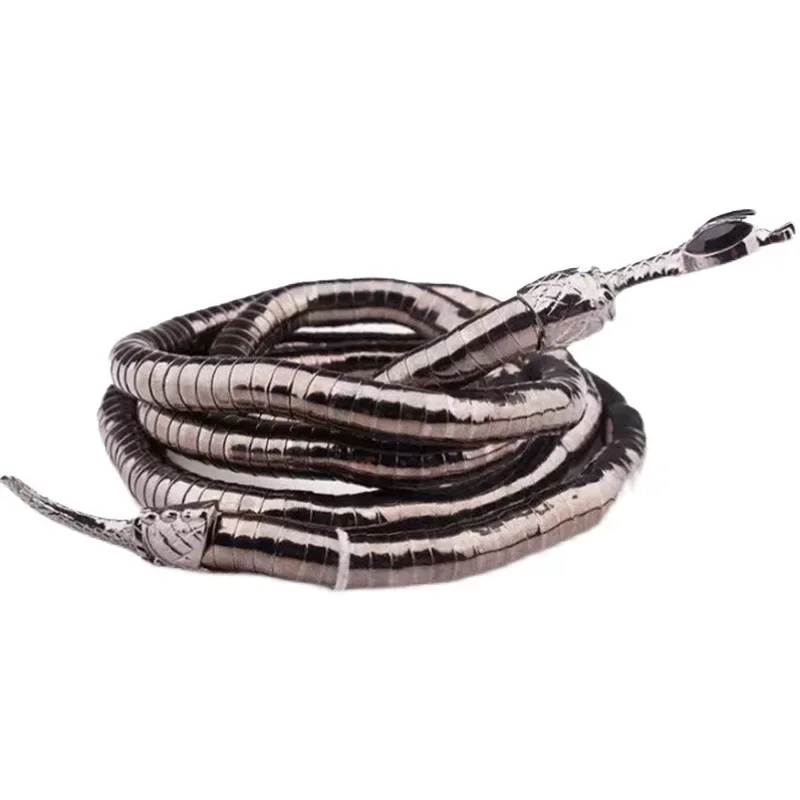 Bijoux à la mode, Design européen et américain, nouveau collier serpent Punk Hip Hop en métal réglable couleur or pour femmes, cadeaux de fête