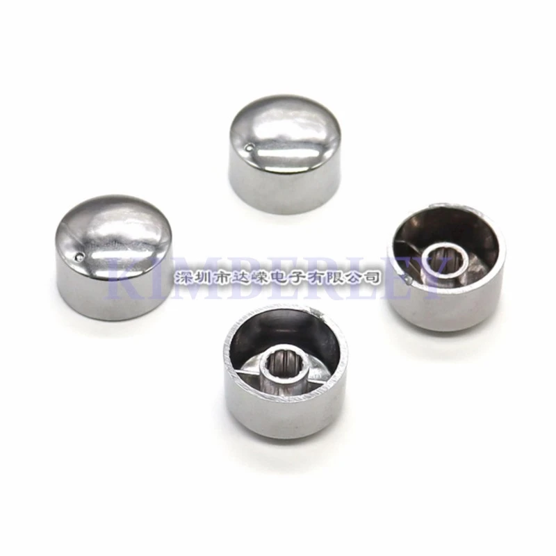 5 Piece High-quality Plastic Electroplated Knob Cap 20×12MM Silver Knob Cap Plum Shaft 6MM Audio Power Amplifier Knob