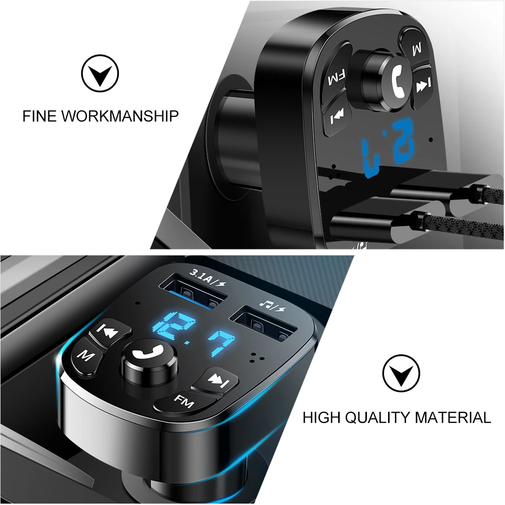 

Car Player ABS Material Dual USB 3.1A Fast Charge FM Transmitter Wireless Music Car MP3 Player Adapter Radio
