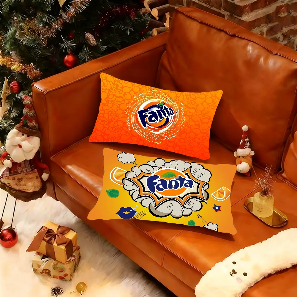 Funda de cojín con diseño de bebidas carbonatadas F-FantaS, funda de almohada rectangular con estampado para mesita de noche, sofá, decoración del hogar