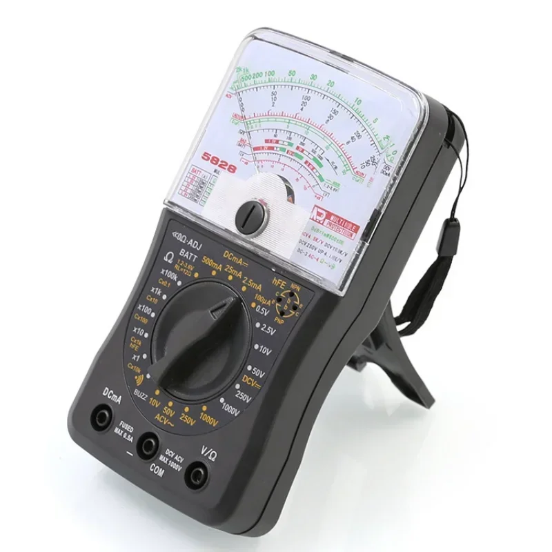 Portable Analog Multimeter with AC/DC Voltage Lanyard and Amplifier Current, Resistor, Continuous Transistor