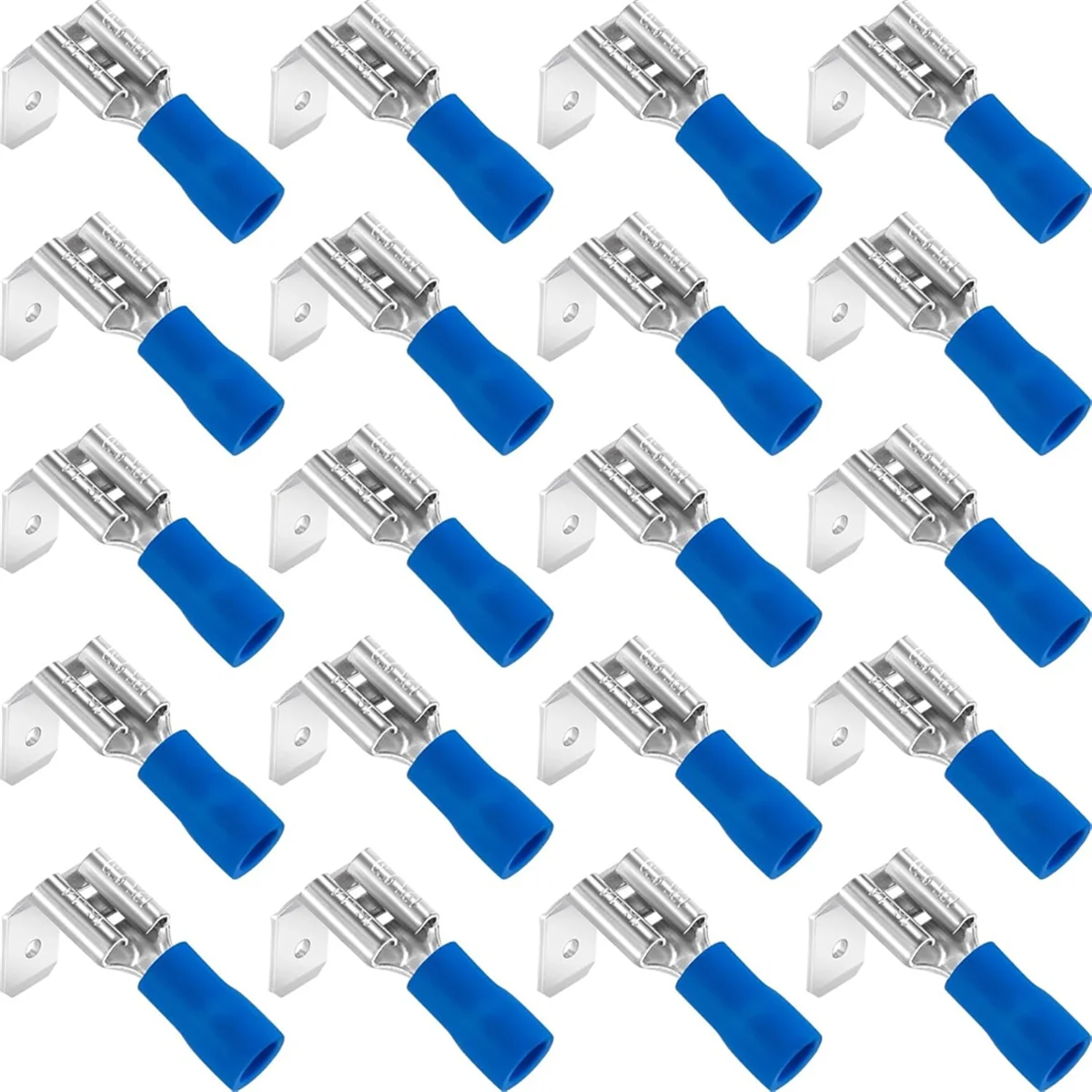 AT51-Spade Connectors Disconnect Piggyback Spade Assortment Kit شبه معزول أنثى/ذكر كابل تجعيد محطات، 16-14 AWG