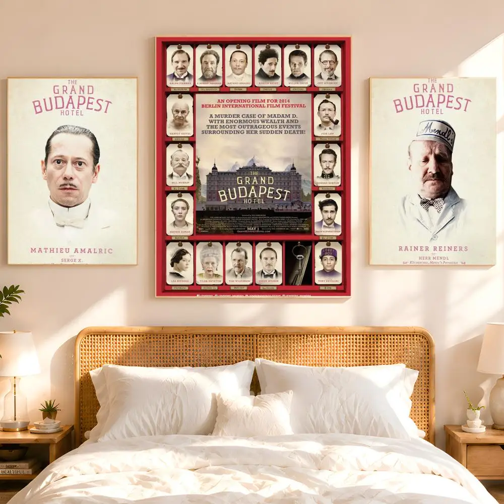 Travel Movie Grand Budapest Hotel Poster 1PC HD Matte Peel And Stick Wall Decor For Bedroom Living Room Dorm Office