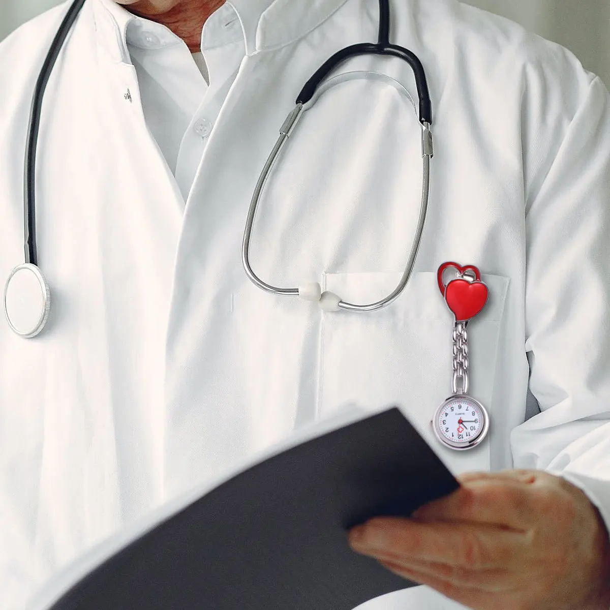 Creative Hanging Red Heart Shaped Waterproof Hanging Watch For Heart Shaped Watch Decor Creative Long Lasting