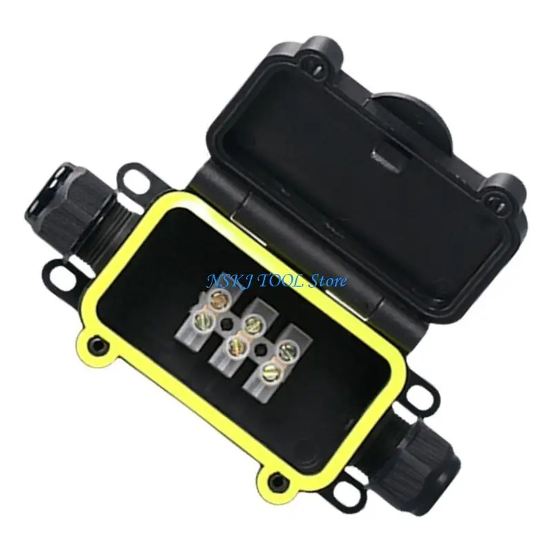 L8RC Sturdy 5 8mm Electric Power Cord Box Portable Accessory Convenient for Outdoor Use Waterproof Designs Junction Box Use