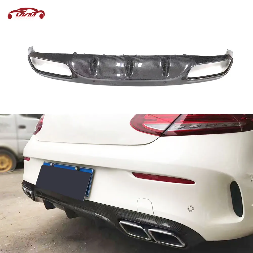 

Carbon Fiber Rear Bumper Lip Diffuser Car Decoration for Mercedes Benz C Class W205 C205 C63 AMG O Style Coupe 2 Door 2015-2019