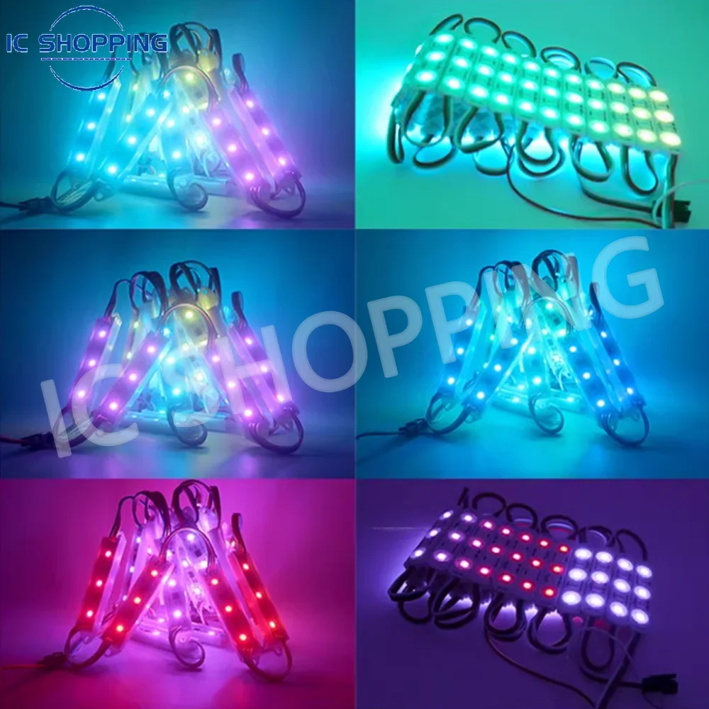 1000PCS WS2811 12V RGB Pixel LED Module Light with Lens 5050 SMD 3 LEDs 0.72W for Sign Letters Compatible with UCS1903 SM16703