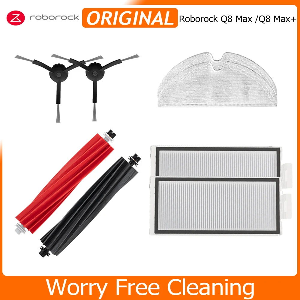 

Original Roborock Q8 Max /Q8 Max+ Accessories Robot Vacuum Cleaner Roller Brush Mop Cloth Hepa Filter Dust Bags Side Brush Parts