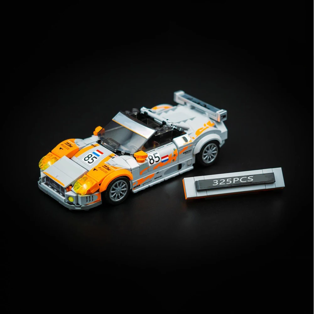 Poladeer 325-teiliger C8 Spyder GT2-R MOC DIY Auto-Rennwagen Baukasten Hobby-Montagemodell Spielzeug Bausteine Geburtstagsgeschenke für Kinder – Detail 5