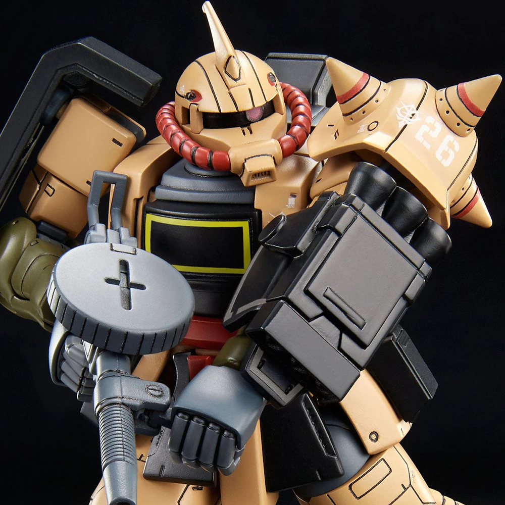 [En stock] Original Bandai HG Gundam The Origin MS-06D Zaku Desert Type 1/144 PB montaje exclusivo Robot modelo Juguetes