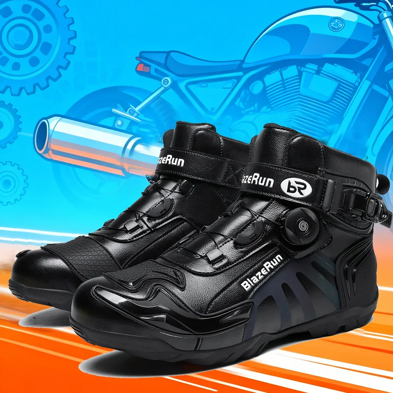 

Мотоботы мужские для мотокросса, внедорожные гоночные ботинки с защитой от падений