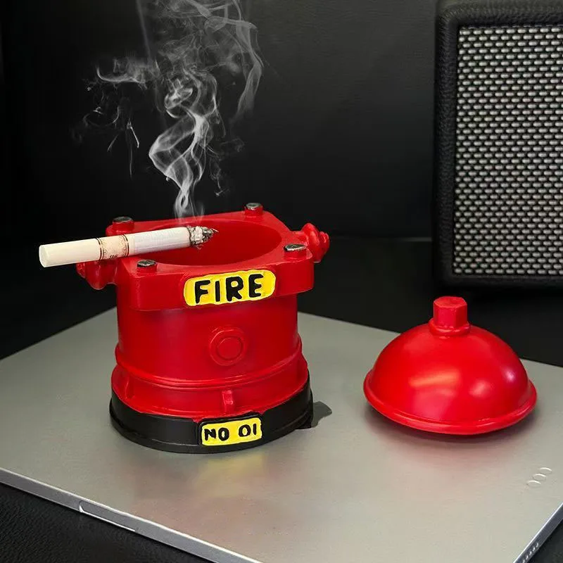 Creative Fire Hydrant Ashtray for Home Living Room Coffee Table Office Desktop, High-End Feel, Anti-Fly Ash Ashtray Decoration