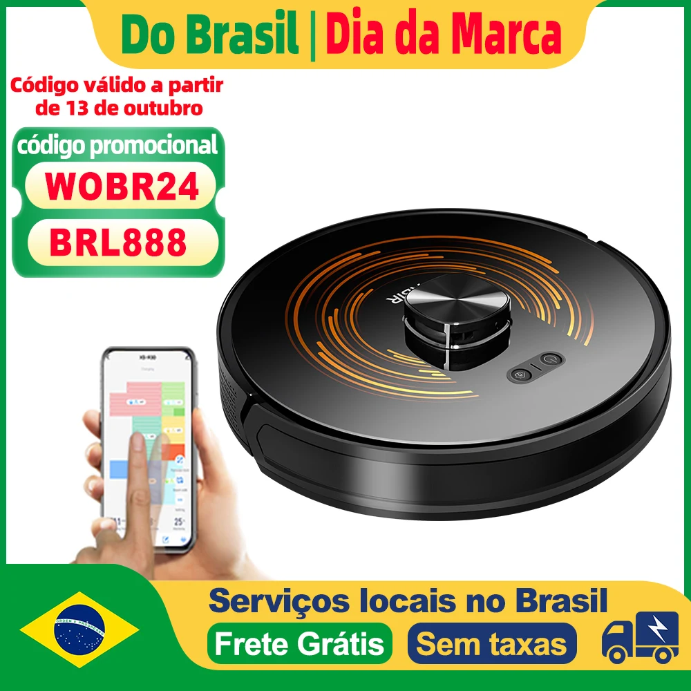 Aspirador Robô ABIR X9, Laser Lidar, Sucção de 6500Pa, Mapeamento Multissuperfície, Limpeza Dupla com UV, APP com Área Restrita, Mop Inteligente para Casa Conectada