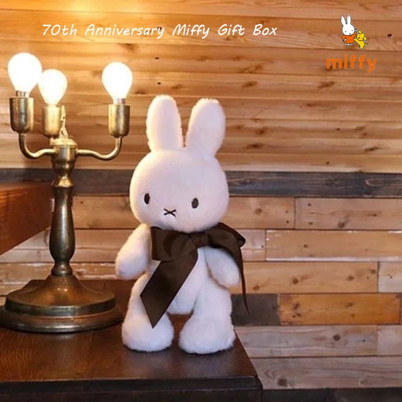 

Genuine Miffy Plush Doll Cartoon 70th Anniversary Celebration Series 34cm Fluffy Stuffed Toy High Quality Anime Accessories Gift