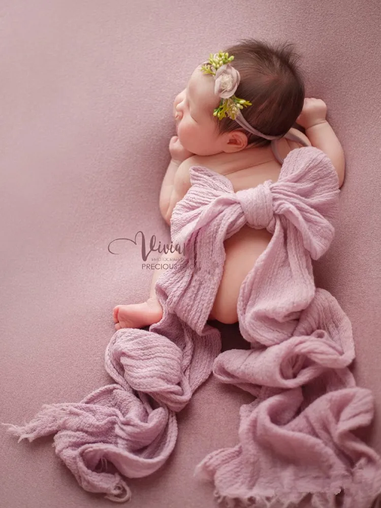 Newborn Photography Props Wrap Baby Blanket Soft Stretchable Cotton Swaddling Photography Backdrop Babies Accessories