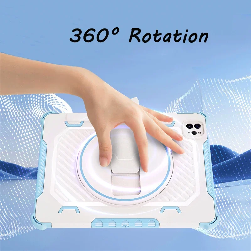 Capa para iPad para 10a geração 10,9 pol. Capa 21 22 Pro 11 pol. 360 °   Estojo giratório 7/8/9a 10,2 pol. Air Tablet protetor com slot para caneta