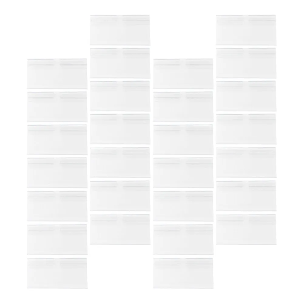

50Pcs Reusable PVC Label Holder for Wire Shelves Price List Instruction Sign Display Retail Grocery Supermarket Storage Bins