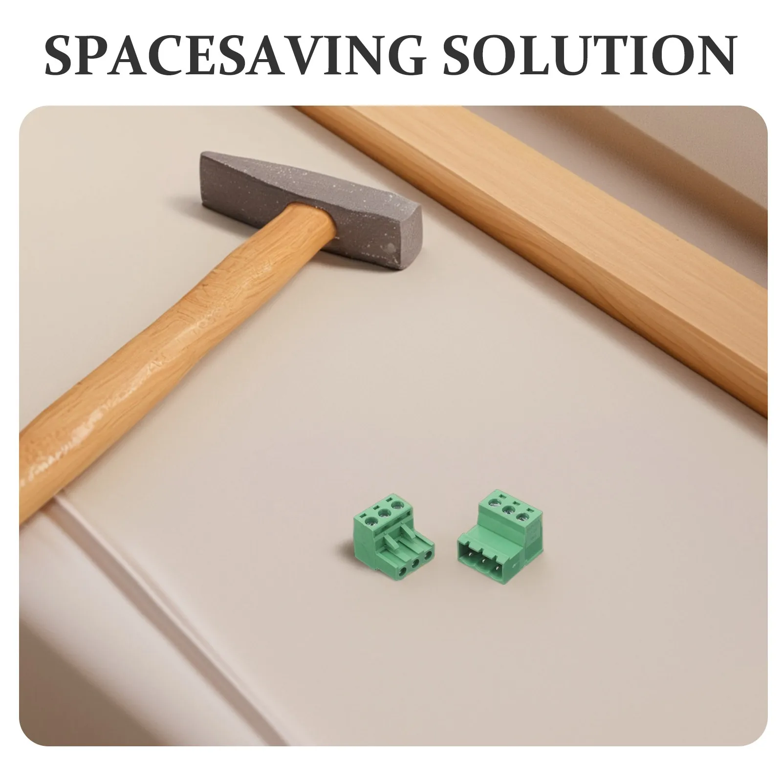 20Pcs Plug-in Terminal Block Connector No-Solder Easy Installation Space-Saving Pcb Wiring Power Distribution Grounding