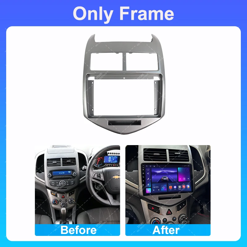 For CHEVROLET AVEO 2011-2020 9INCH Car Radio Android Stereo audio screen multimedia video player navigation cables Harness frame