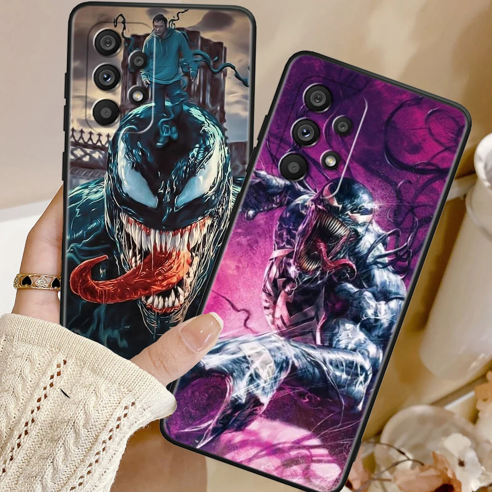 Marvel Terror Venom Art For Samsung A53 A52 A33 A32 A51 A71 A21S A13 A73 A50 A22 A23 A03 A72 A54 A12 5G Black Phone Case