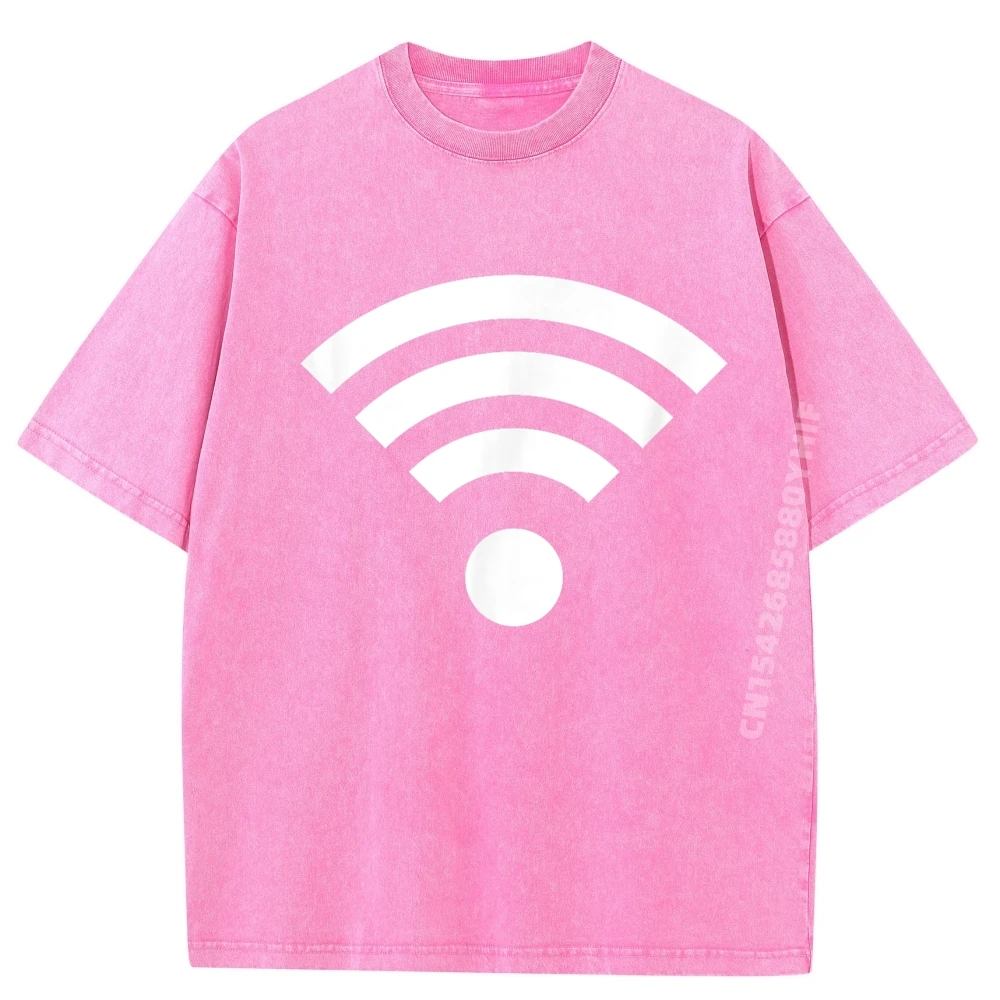 الجرافيك تيز واي فاي اللاسلكية واي فاي رمز تي شيرت للرجال مطبوعة تي شيرت ريترو غسلها الملابس عادية