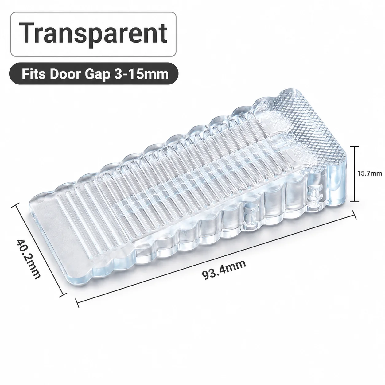 Non Slip Door Stop Wedge Movable Door Stopper for 3-15mm Gap No Adhesive Floor Door Holder Wall Protector Home Use
