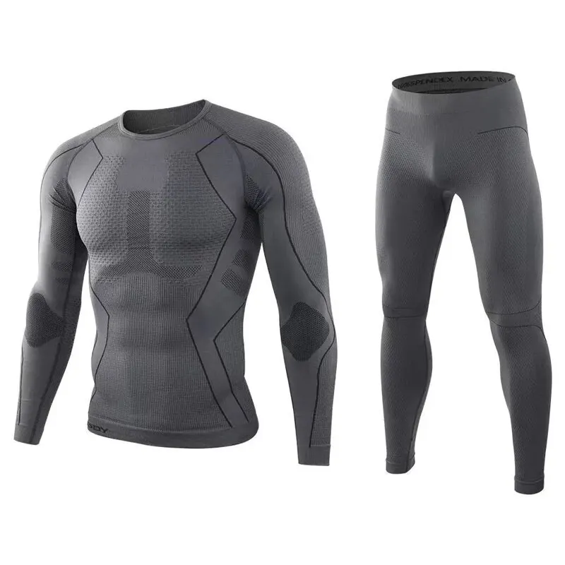 Men Sports Tactical Underwear Set Winter Warm Underwear Long Shirt Breathable Quick Drying Clothing Sweatwicking Sports Clothing