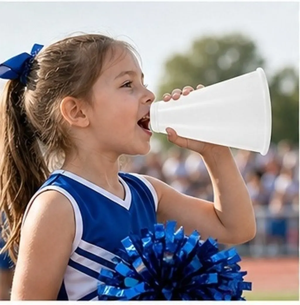 2Pcs Cheer Megaphone Plastic Handheld White Party Favors Sports Cheering Noise Maker Outdoor Football Horn
