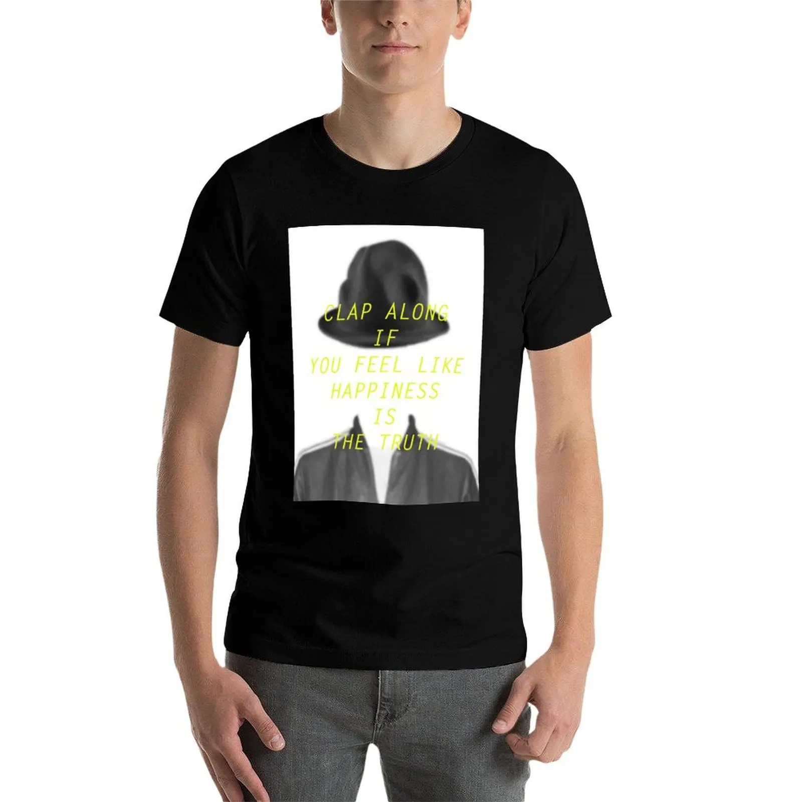 

Happy pharrell T-Shirt t shirts for man cotton funny cotton tshirt 100% anime t shirts for man T-Shirt