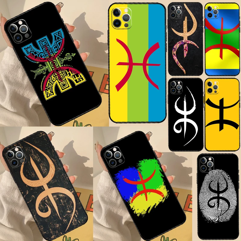 Amazigh Berber Flag Case For iPhone 11 12 13 14 15 16 Pro Max Cover For iPhone 13 12 Mini XR X XS Max Plus