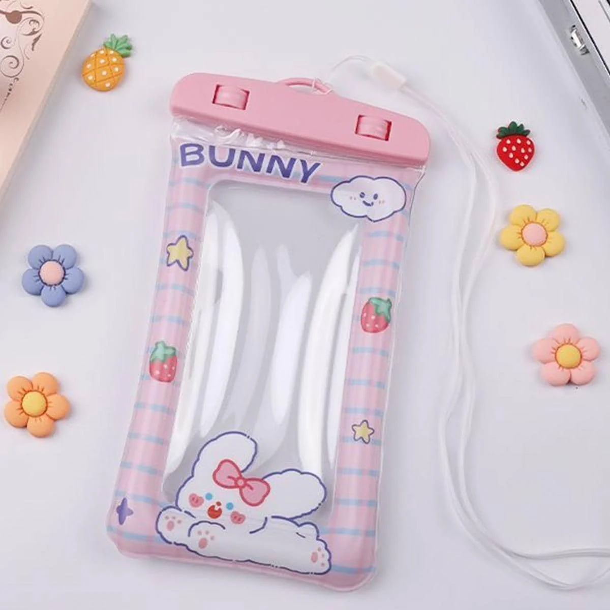 1PC  Swimming Bag Phone Waterproof Bag Cute Cartoon Transparent Air Cushion Waterproof Sandproof Shockproof