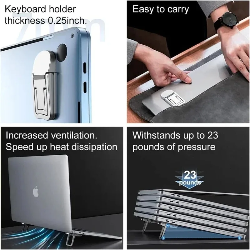 2 teile/satz Faltbare Laptop Stand Tragbare Notebook Unterstützung Halter Einstellbare Riser Kühlung Halterung Universal für Laptop Tablet 4
