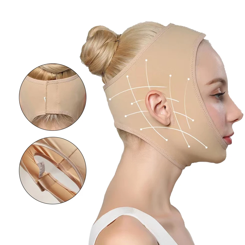 Bandage amincissant réglable pour le visage, spoage V-line, ceinture de levage du ruisseau et des joues, masque de sommeil respirant, double ruisseau, SAP