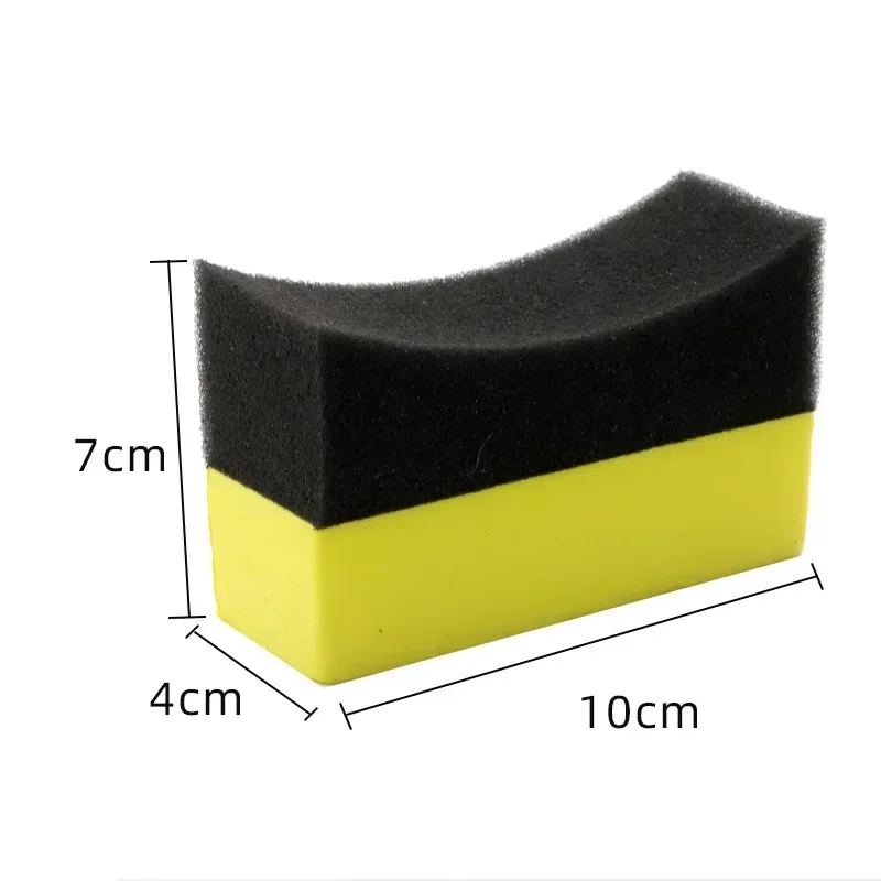 Car Waxing Sponge Crescent Shaped Tire Sponge Brush High-density Cars Wash Brush Car Detailing Cleaning Tools Cars Accessories