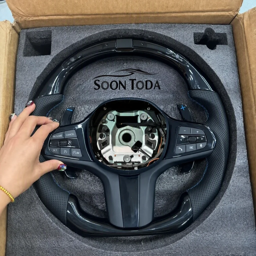 Forged Carbon LED Steering Wheel Retain Heating ACC Function High Performance Custom Modified Interior Upgrade Parts