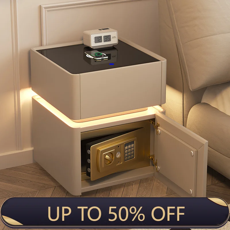 French Minimalist Bedside Table Classic Aesthetic Bedroom Storage Bedside Table With Lock Design Mesita Noche Furniture For Home