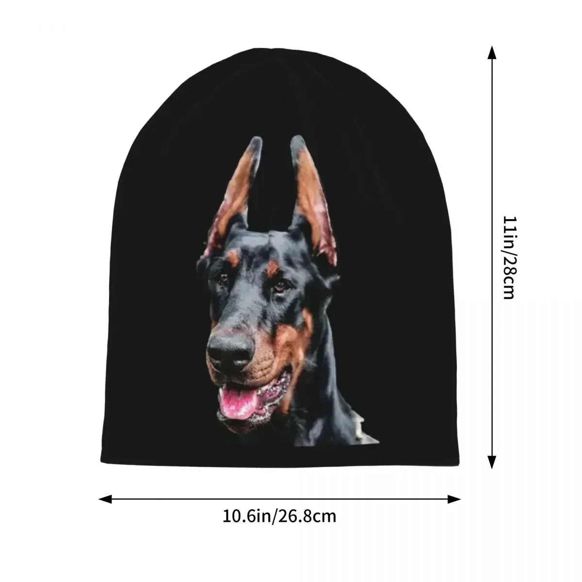 Doberman Warm Knitted Cap Fashion Bonnet Hat Autumn Winter Outdoor Beanies Hats For Unisex Adult