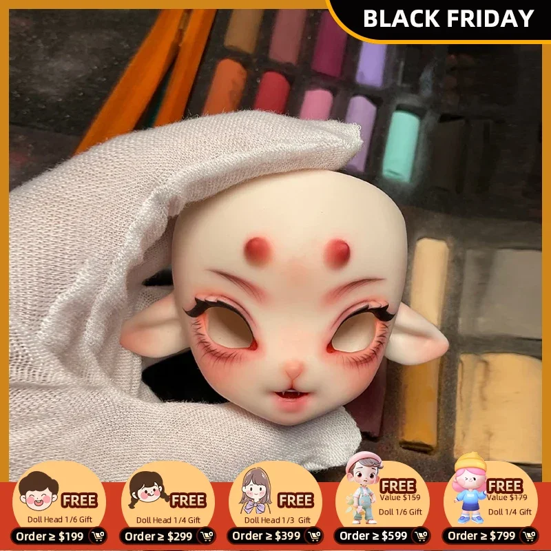 BJD Doll 1/6 Black Sheep Head Only Pre-sale Normal Skin  29 USD Free Shipping