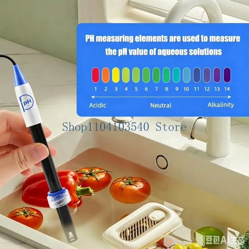 02DC Corded Water Acidity Electrode Probes 0-14 for Routine Monitoring Households