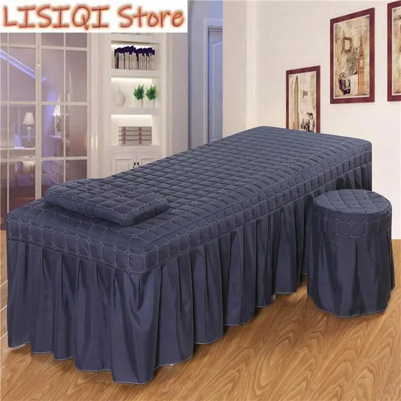 

Bed Sheet Only Solid Beauty Salon Massage Table Bed Mattress Skin-Friendly Massage SPA Bed Full Cover with Hole 5 Sizes