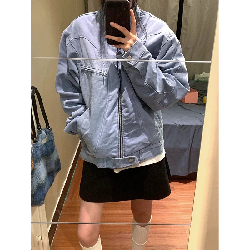 

Мужская джинсовая куртка Waed Harlington, весна-осень 2024, новая коллекция, американский рабочий стиль, премиум-класс, свободный крой, длинный рукав