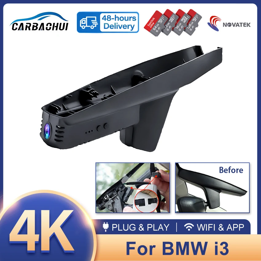 For BMW I3 I01 2013 2014 2015 2016 2017 2018 2019 2020 2021 2022 4K Dash Cam Car DVR 2160P Wifi Car Camera Recorder Dashcam