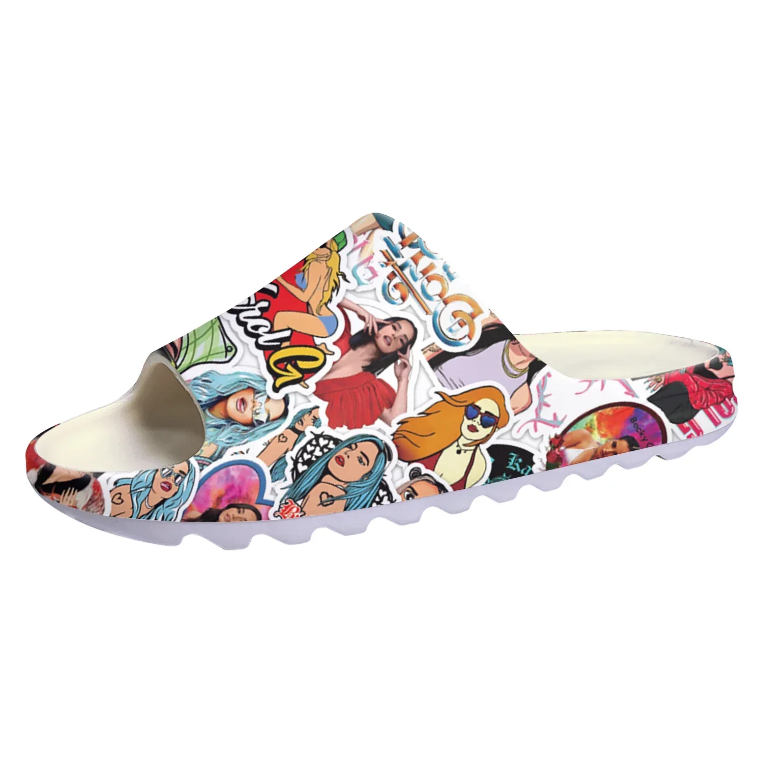 

Karol G Singer Printed Soft Sole Sllipers Home Clogs Water Shoes Mens Womens Teenager Bathroom Beach Customize on Shit Sandals