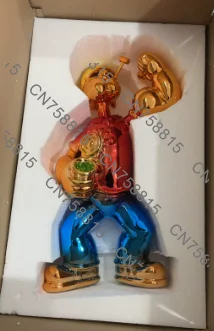 Cartoon character model jewelry creative sculpture, Bobby resin electroplated soft decoration, 41cm tall