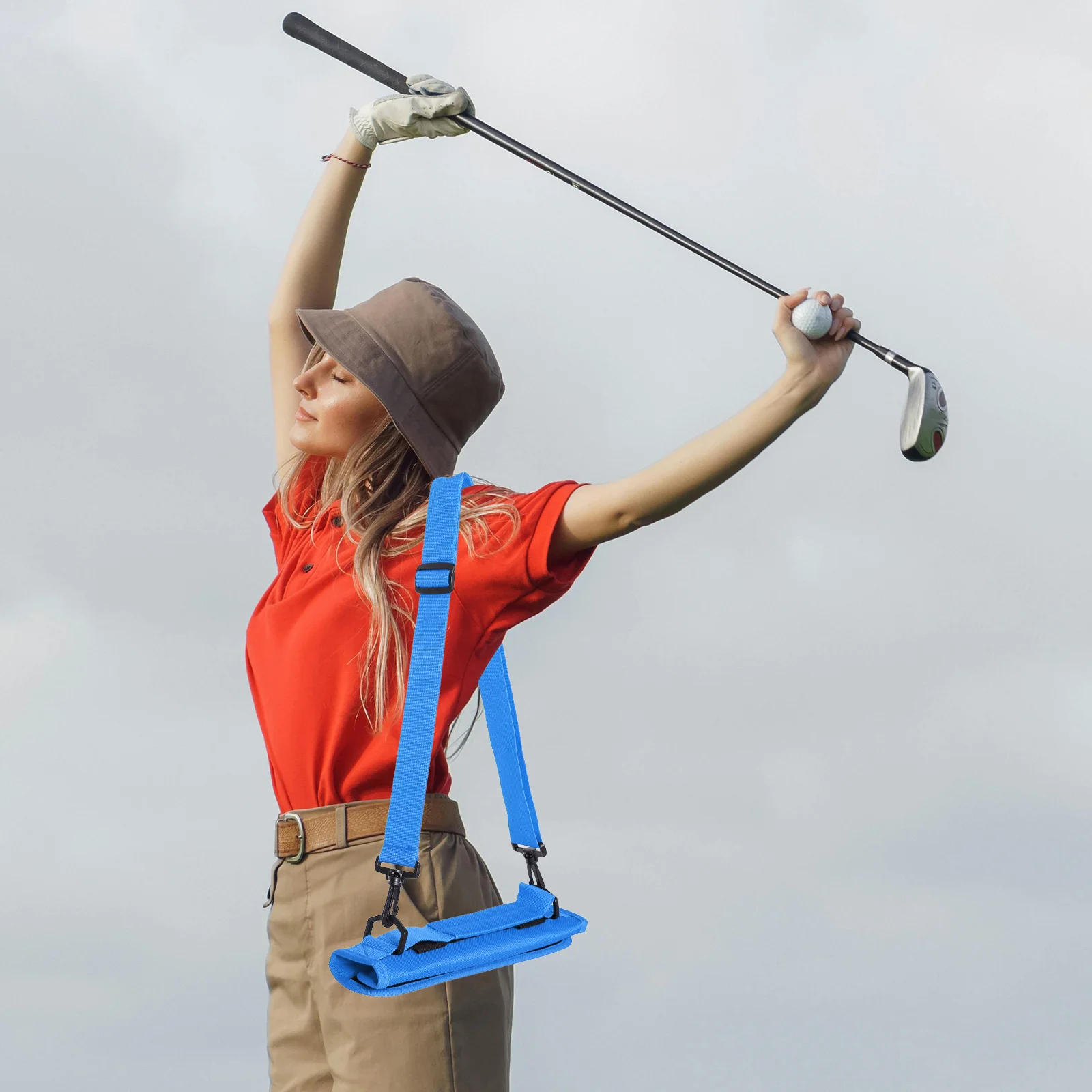 

Легкая портативная сумка для гольфа с большой вместимостью, водонепроницаемая, складная, для путешествий и тренировок, регулируемая