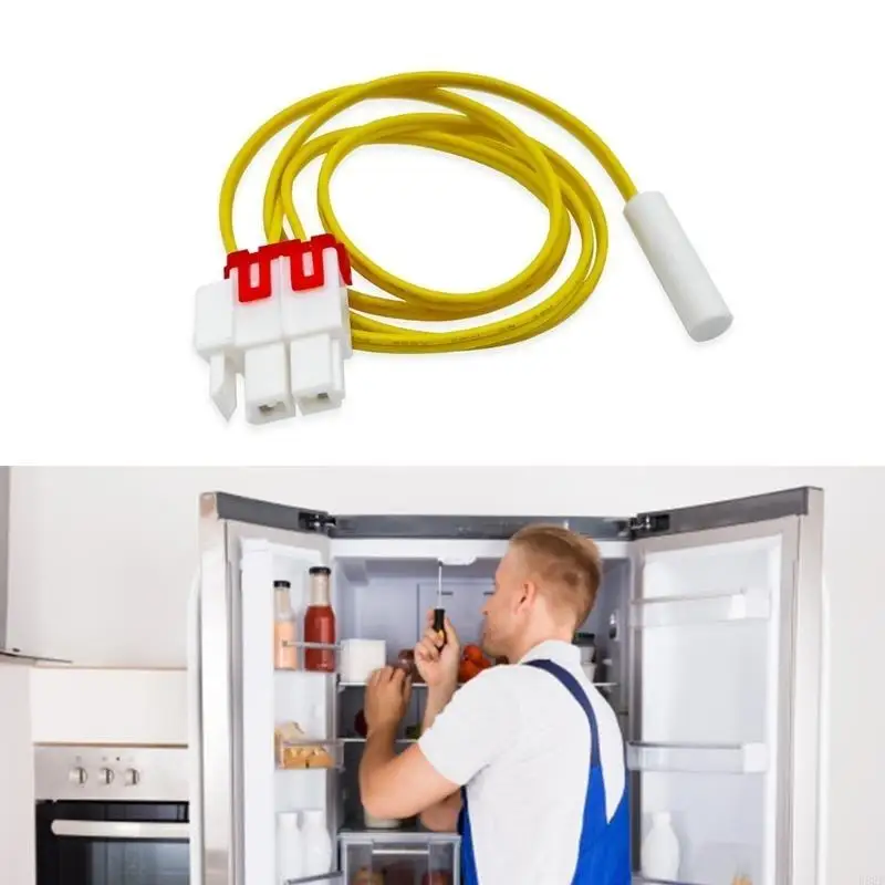 F92F Pack of 3 Refrigerator Defrost Temperature Probe 75cm Refrigerator Temperature Suitable for Multiple Model