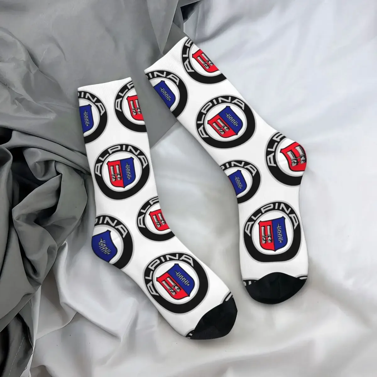 

All Seasons Crew Stockings Alpina - Classic Car Logos Socks Fashion Long Socks for Men Women Valentine's Day Gifts